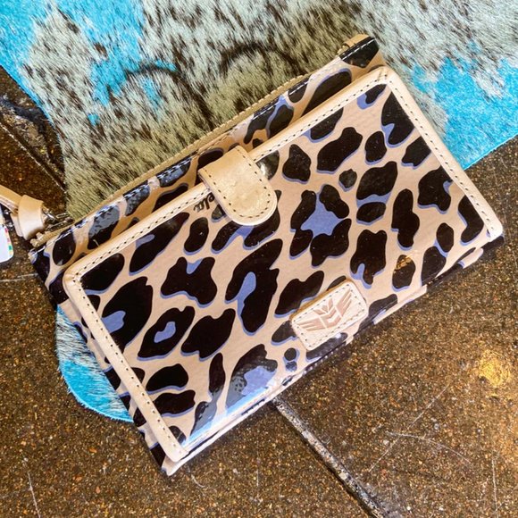 NWT New Consuela Blue Jag Slim Wallet